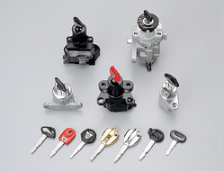 Main switches with steering locks and keys