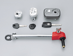 Shutters for key holes and steering bar locks