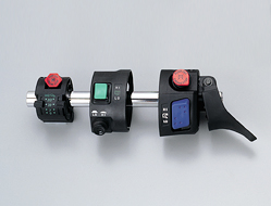 Handlebar switches and throttle lever assemblies